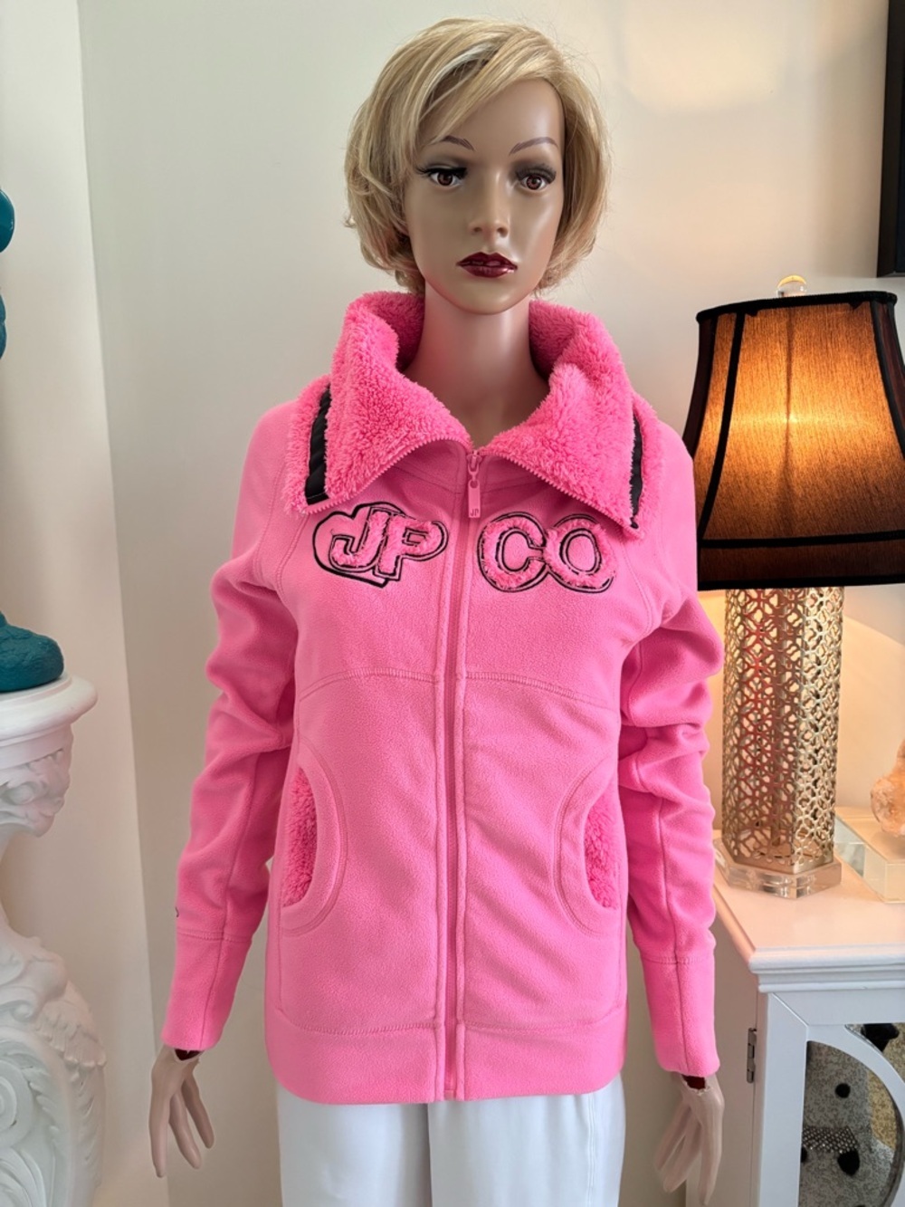 Pink JP Co. Fleece Zip-Up Jacket - Picture 4 of 15